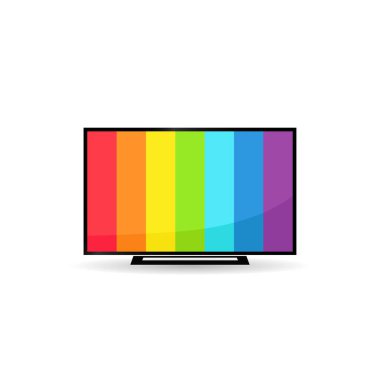 Gökkuşağı ekran vektör grafikleriyle öncü TV