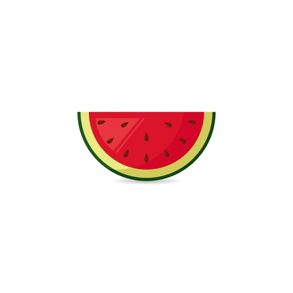 Wassermelone Slice Isolierte Vektorgrafik — Stockvektor