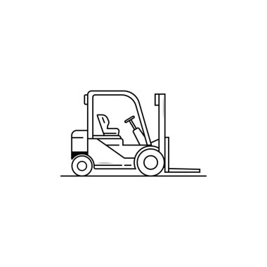 Isolated forklift icon vector graphics