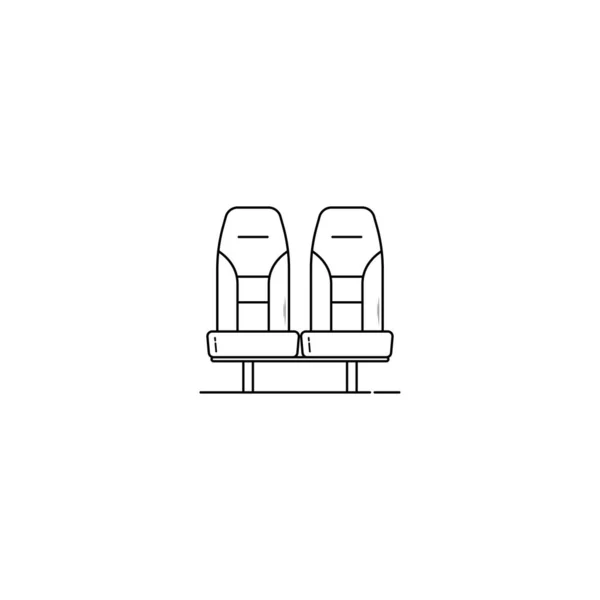 Public transportation seats icon vector graphics