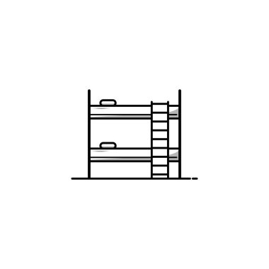 Bunk bed icon vector graphics