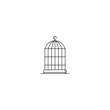 Bird cage icon isolated vector graphics