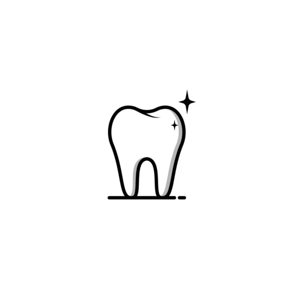 Sauberes Zahnsymbol Isolierte Vektorgrafiken — Stockvektor