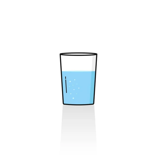 Glass Water Icon Isolated Vector Graphics — Stock vektor