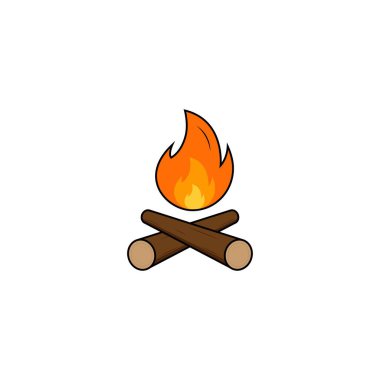 Campfire icon isolated vector graphics