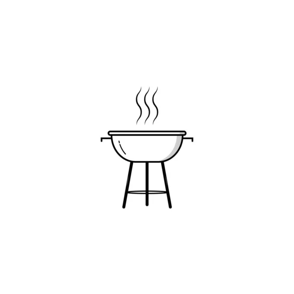 Barbecue Icône Grill Graphiques Vectoriels Isolés — Image vectorielle
