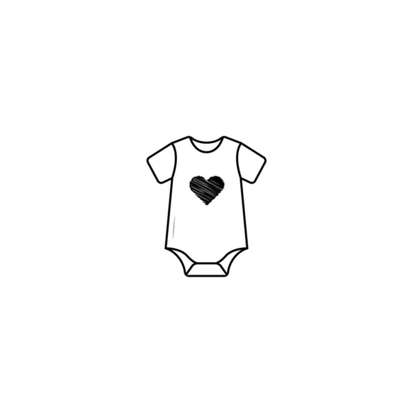 Baby Shirt Symbol Isolierte Vektorgrafik — Stockvektor
