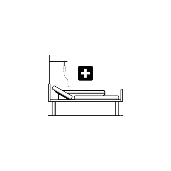 Krankenhausbett Symbol Isolierte Vektorgrafik — Stockvektor