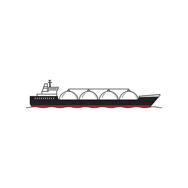 Lng Tanker Isolerad Vektor Grafik — Stock vektor