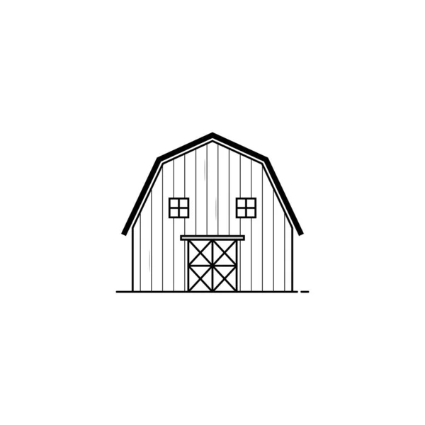 Barn House Icon Isolated Vector Graphics — Stock Vector