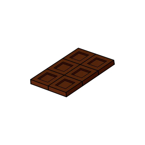 Шоколадна Панель Ізольована Векторна Графіка — стоковий вектор