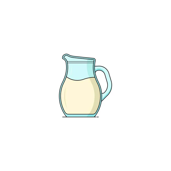Latte Vaso Isolato Grafica Vettoriale — Vettoriale Stock