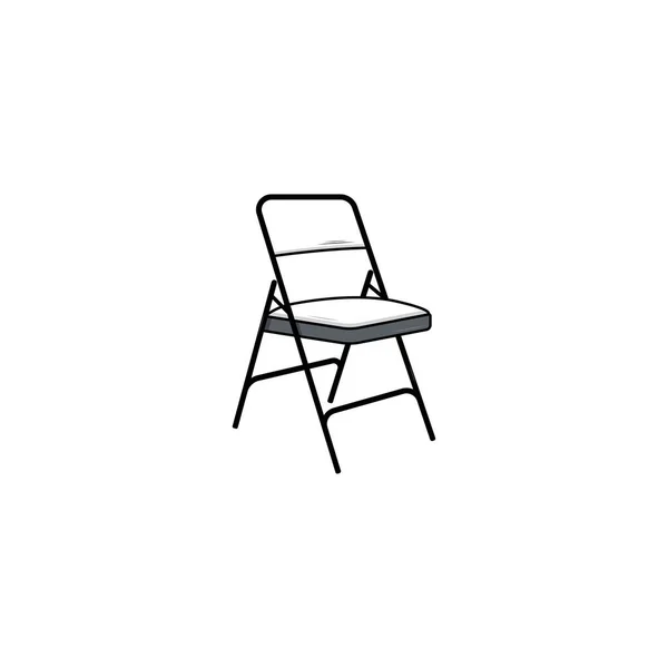 折りたたみ椅子のアイコン孤立ベクトルグラフィックス — ストックベクタ