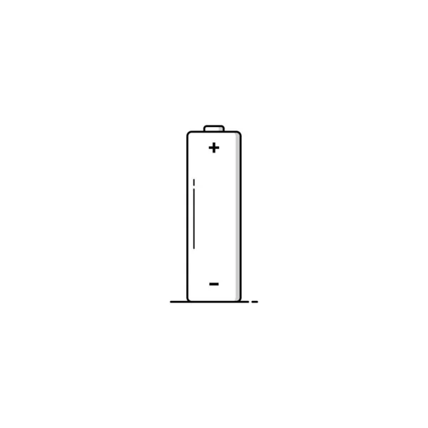 Cilindro Litio Batteria Elettrica Icona Grafica Vettoriale Isolata — Vettoriale Stock
