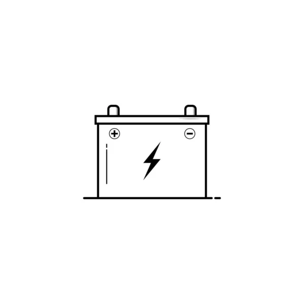 Ackumulator Batteri Ikon Isolerad Vektor Grafik — Stock vektor
