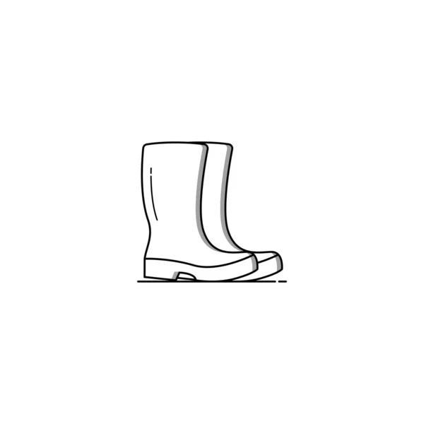 橡胶靴图标隔离矢量图形 — 图库矢量图片