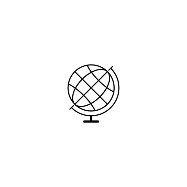 Grafica Vettoriale Isolata Icona Globe — Vettoriale Stock