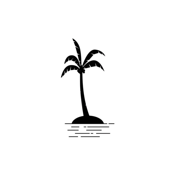 Kokospalmen Symbol Isolierte Vektorgrafiken — Stockvektor