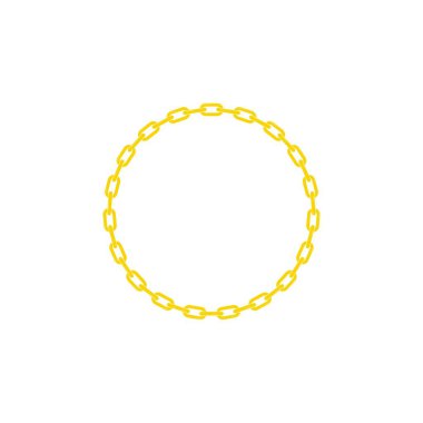 Daire altın zincir şablon vektör grafikleri