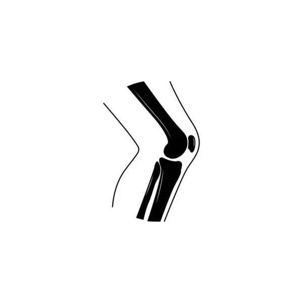 人体膝关节侧视图图标矢量图形 — 图库矢量图片