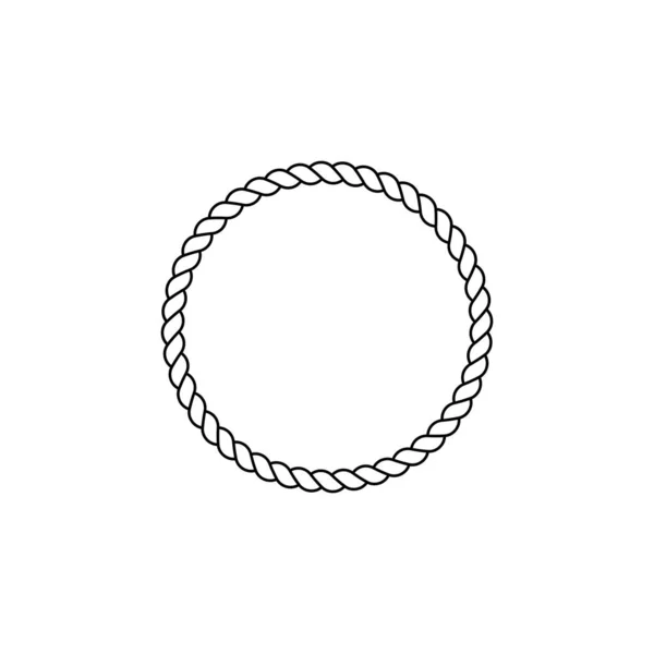 円ロープアイコン絶縁ベクトルグラフィックス — ストックベクタ