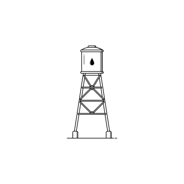 Water Tower Icon Isolated Vector Graphics — Stock Vector