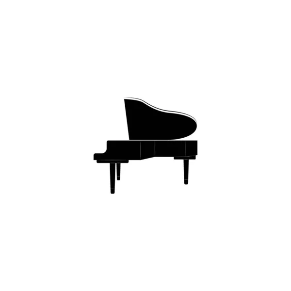 ピアノアイコン絶縁ベクトルグラフィックス — ストックベクタ