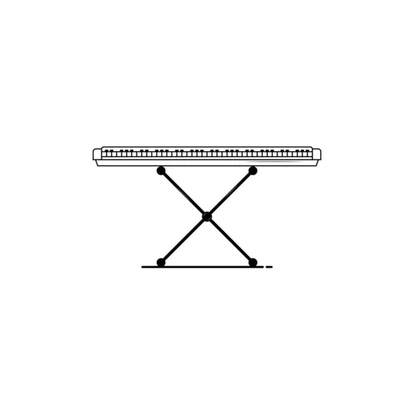 立柱矢量图形上的合成器或电动钢琴 — 图库矢量图片