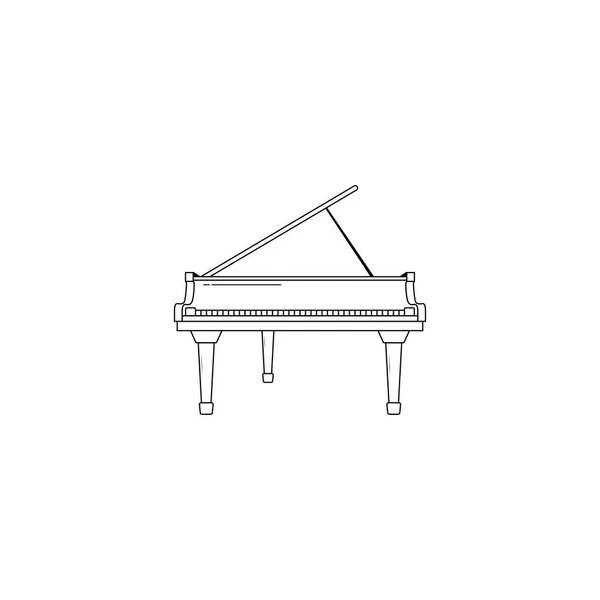 피아노 아이콘외진 그래픽 — 스톡 벡터
