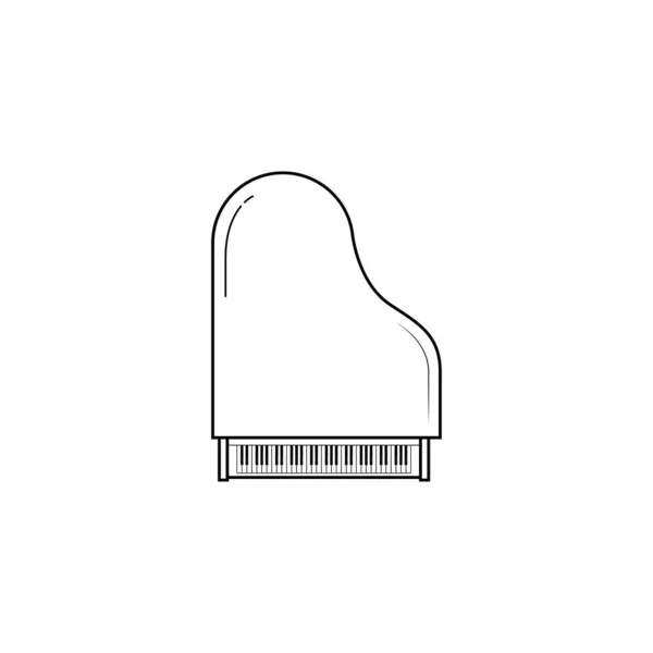 Icône Piano Graphiques Vectoriels Isolés — Image vectorielle