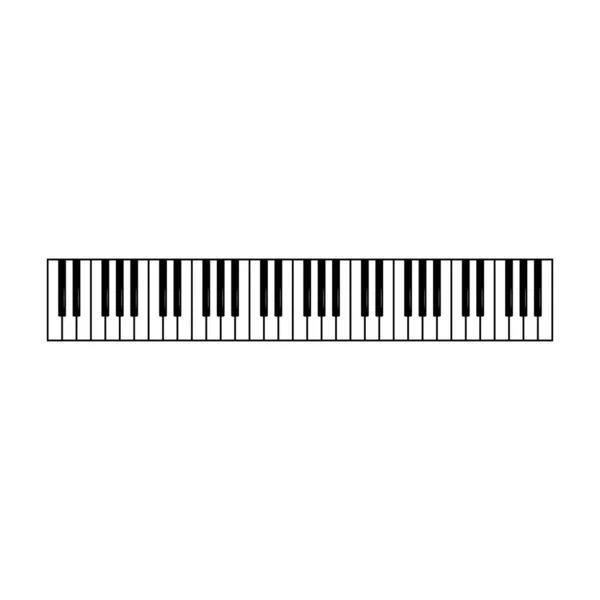 Pianoforte Tastiera Grafica Vettoriale Isolata — Vettoriale Stock