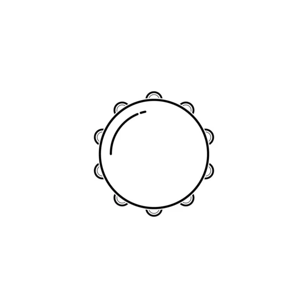 Tamburin Symbol Isolierte Vektorgrafik — Stockvektor