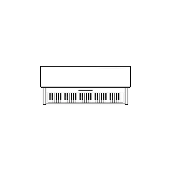 오른쪽 피아노 아이콘외진 그래픽스 — 스톡 벡터