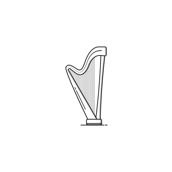 Harp Ikon Isolerad Vektor Grafik — Stock vektor