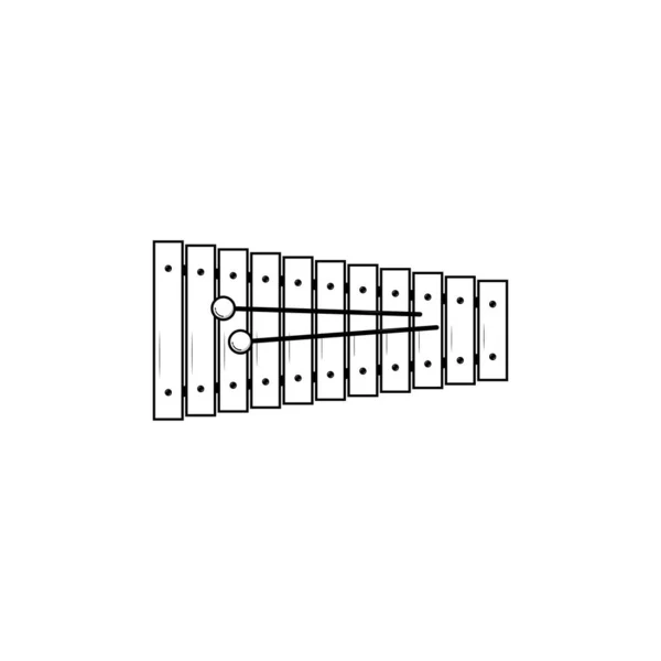 Xylophone图标孤立矢量图形 — 图库矢量图片