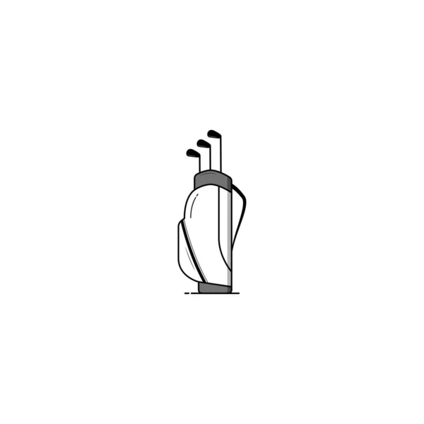 Ikone Der Golftasche Isolierte Vektorgrafik — Stockvektor