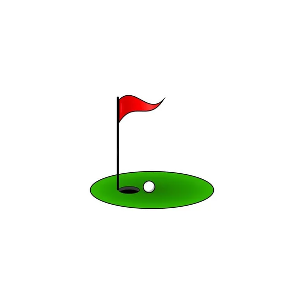 Golf Agujero Gráficos Vectoriales Aislados — Vector de stock