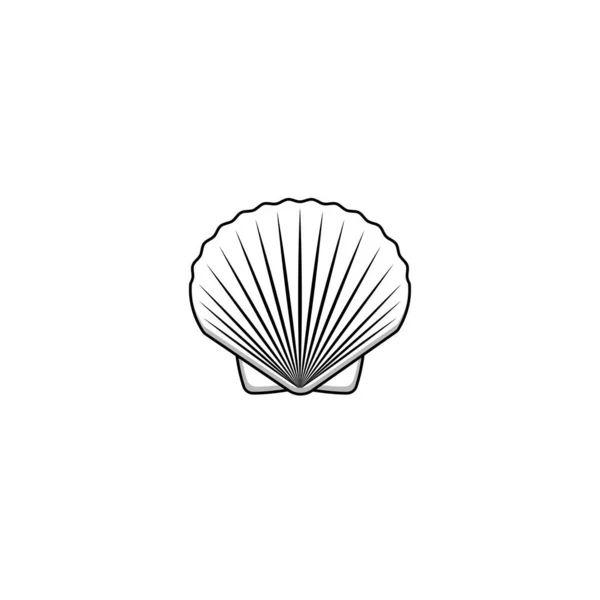 Seashell Symbol Isolierte Vektorgrafik — Stockvektor
