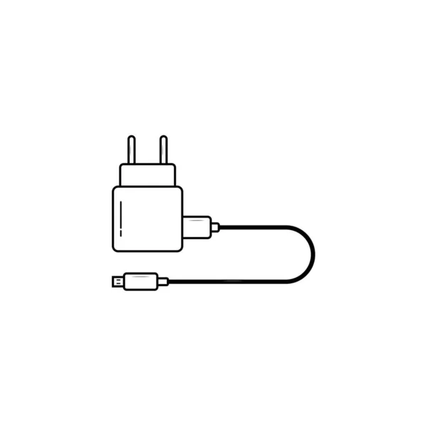 手机充电器适配器图标隔离矢量图形 — 图库矢量图片