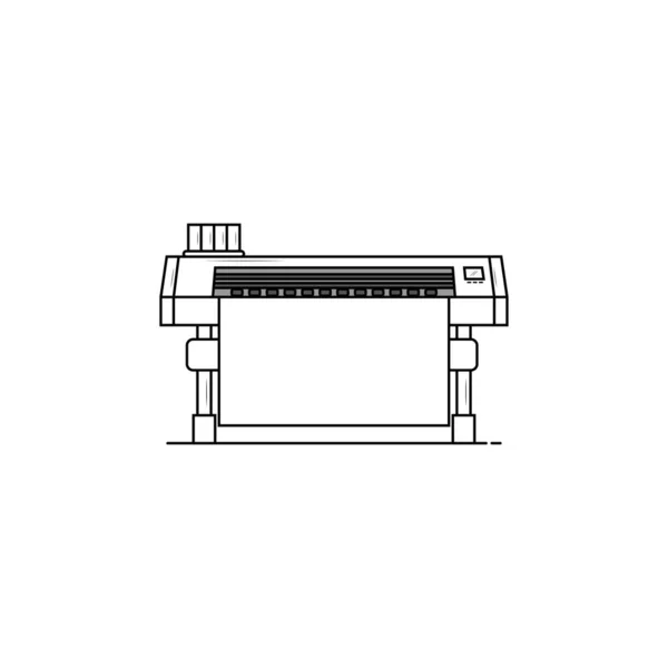 Izolovaná Vektorová Grafika Velké Ikony Tiskárny — Stockový vektor