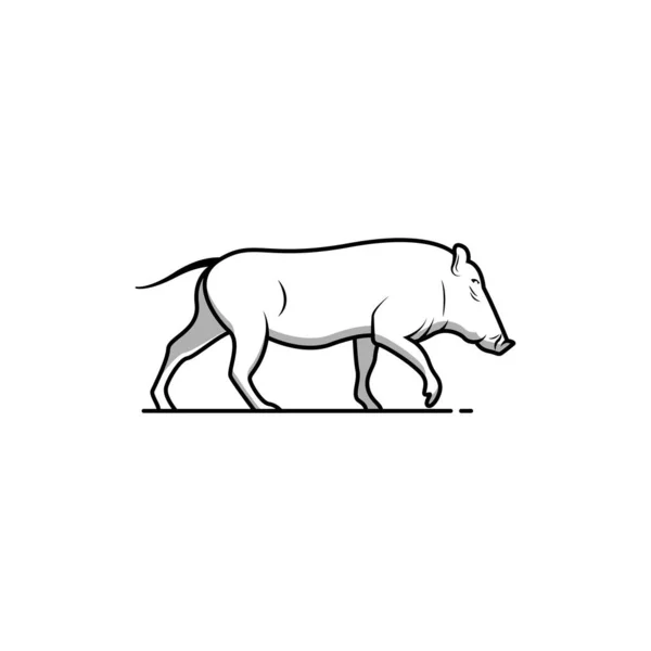 野猪图标孤立矢量图形 — 图库矢量图片