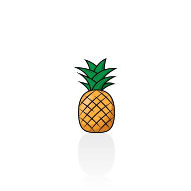 Ananas izole edilmiş vektör sanatı ve grafikleri