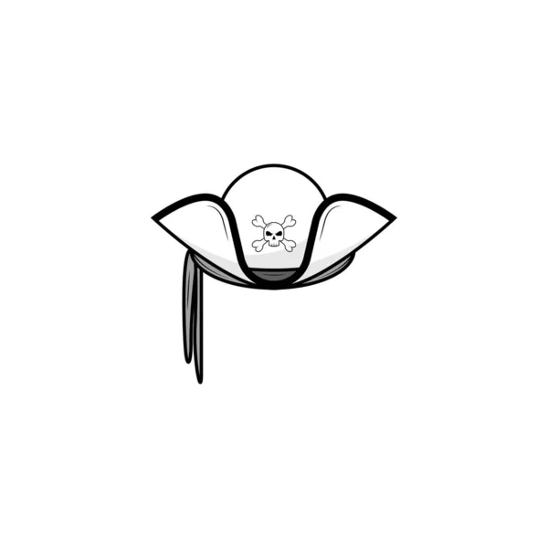 海賊帽子アイコン孤立ベクトルグラフィックス — ストックベクタ