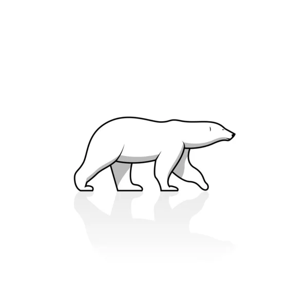 Εικονίδιο Πολικής Αρκούδας Απομονωμένα Διανυσματικά Γραφικά — Διανυσματικό Αρχείο
