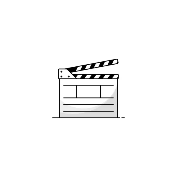 Clapperboard Icon Isolated Vector Graphics — Stock Vector