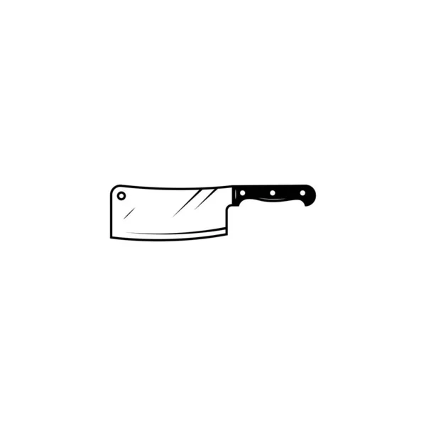 Meat Cleaver Knife Icon Isolated Vector Graphics — Stock Vector