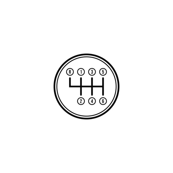 Автомобільна Ручна Коробка Передач Значок Ізольована Векторна Графіка — стоковий вектор