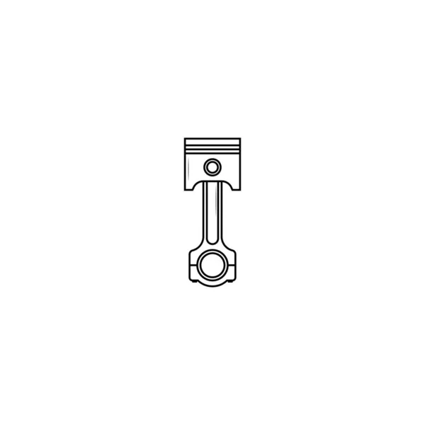 Engine Piston Icon Isolated Vector Graphics — Stockvektor