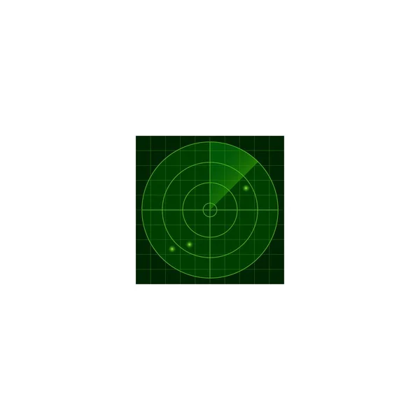 Layar Radar Grafis Vektor Terisolasi - Stok Vektor