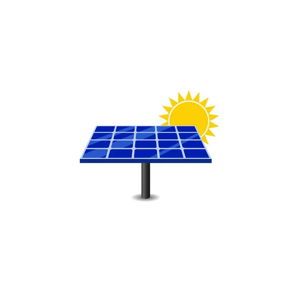 Solarmodul Und Sonnenvektorgrafik — Stockvektor